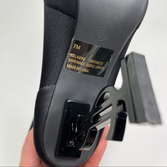 CAPE ROBBIN Infinite All The Riches Cash Money Sign Heel Open Toe Stretchy Boots - Picture 11 of 13